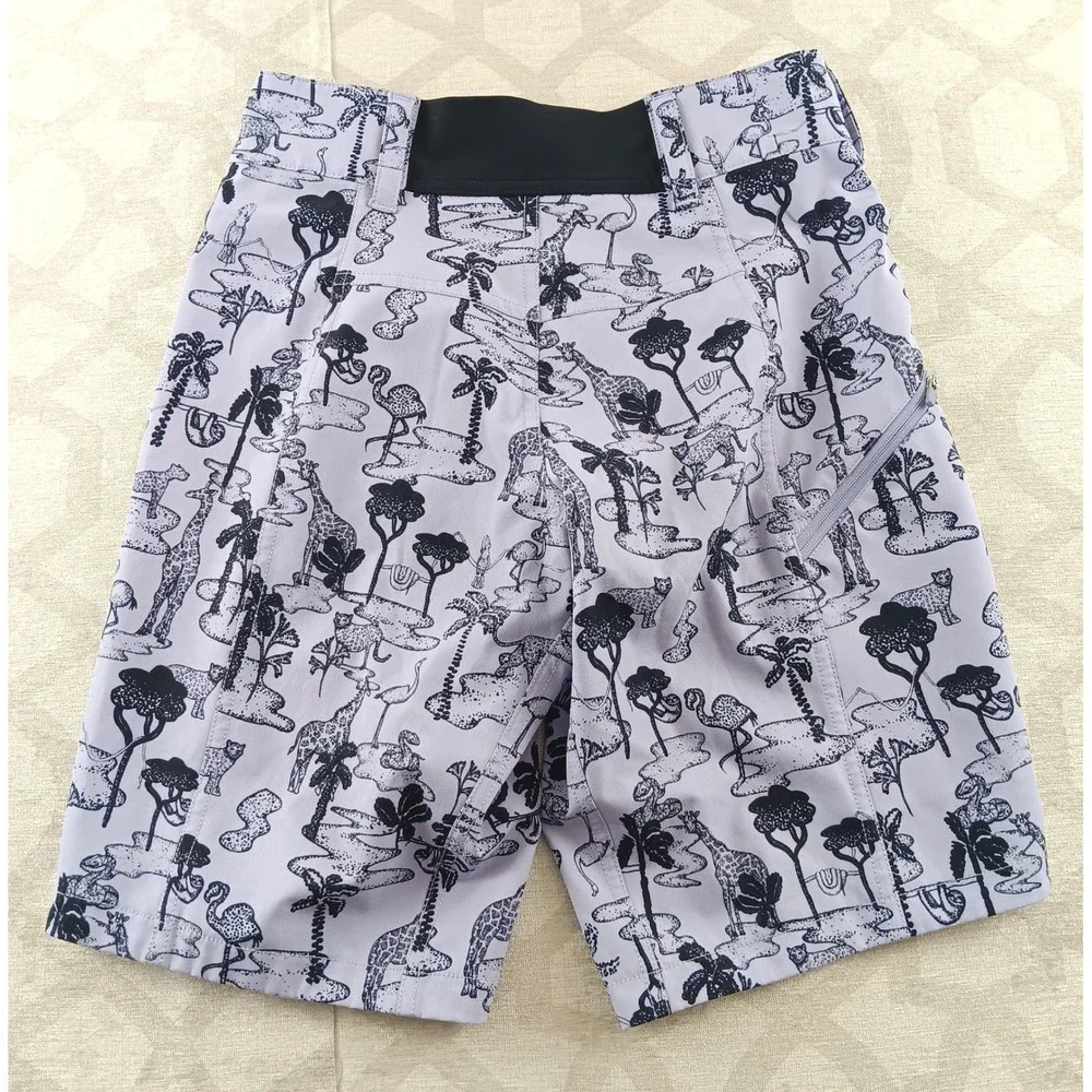 Wild Rye Girls Safari‎ Giraffe Flamingo Print Bike Shorts Size 10